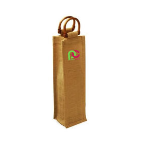 Sac de transport pour vin en jute écologique, résistant, pour les fêtes et les cadeaux de Noël, plusieurs bouteilles, fermeture éclair, logo personnalisé - Product Image 3