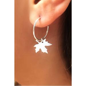 Azuris 925 Sterling <b>Silver</b> Fine <b>Hoop</b> Earrings 1.8mm Plane Tree Design Elegant and Stylish Jewelry From Turkey - Product Image 1