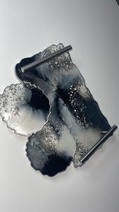 DIVERS sous-verres en résine de luxe faits à la main, coussinets carrés de couleur personnalisables pour ensemble de tapis de table de cuisine au meilleur prix - Product Image 4