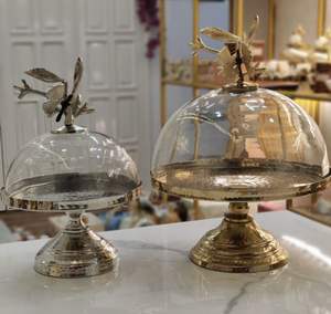 Soporte de servidor de pastel de aluminio de diseño de tendencia para decoración de aniversario de fiesta de cumpleaños de boda y exhibición de postres - Product Image 2