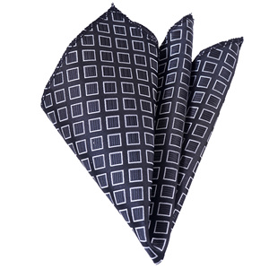 ผ้าเช็ดหน้าปกสี่เหลี่ยมสีเงินสีดำ - Product Image 1