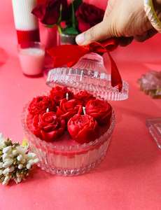 Vela Decorativa en Forma de Flor, Vela de Cera con Tema de San Valentín para Uso en el Hogar al Mejor Precio - Product Image 4
