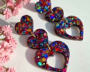 Resin Embroidery Earrings Handmade Stainless Steel Fashion Jewelry for Women Girls Classic Wedding Look High Quality - Product Image 3