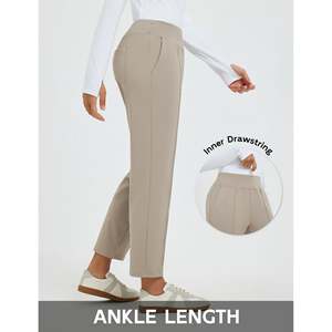 Pantalones de golf ligeros para mujer que ofrecen flexibilidad suave y comodidad transpirable para actividades al aire libre - Product Image 3