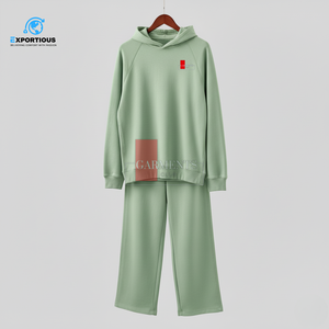 Unisex Solid Color Hooded Two-Piece <b>Loungewear</b> Set Oversized Hoodie Wide Leg <b>Pants</b> Soft Fleece Casual 100% Cotton Winter - Product Image 6