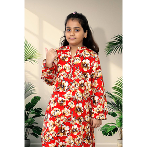 ชุดเดรสลำลองสไตล์ปากีสถานสำหรับเด็กผู้หญิงชุดเดรสผ้าฝ้ายสวมใส่สบาย2ชิ้น - Product Image 3