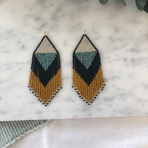 Pendientes Festivos de Estilo Bohemio para Mujer, Especial de Navidad, Joyería de Cuentas de Vidrio Tejidas a Mano para Bodas y Aniversarios - Product Image 4