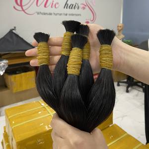 Cheveux humains vierges vietnamiens de haute qualité, lisses et raides, cuticules alignées, naturels, en vrac, non traités chimiquement, vente en gros - Product Image 4