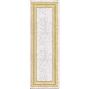 Alfombra lavable tradicional gris suave con diseño floral contemporáneo de Netline Home - Product Image 2