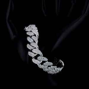 Hermosas pulseras totalmente heladas Hip Hop joyería VVS Moissanite 925 Sterling Sliver Diamond Jewelry - Product Image 2