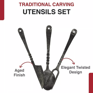 Cuchillos medievales forjados a mano personalizados, herrero de acero al carbono, comedor medieval, comedor, cocina, utensilios renacentistas - Product Image 3