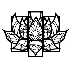 ศิลปะตกแต่งผนังดีไซน์ดอกบัวเหล็กงานแฮนด์เมดสำหรับล็อบบี้โรงแรมและตกแต่งบ้าน - Product Image 5
