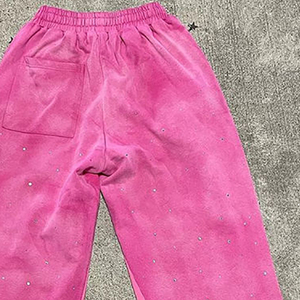 <b>Men</b> Vintage Acid Wash Trousers Loose Fit Streetwear Pants Cotton Fabric Wholesale - Product Image 4