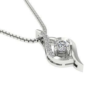 Colgante de Lujo sin Cadena, Oro Blanco de 18 Quilates, Diamante Cultivado en Laboratorio, Redondo, E VS1, 3 Gramos, Joyería Elegante, Sitios de Proveedores Mayoristas - Product Image 6