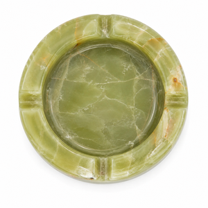 Cendrier circulaire en onyx vert naturel, écologique, sculpté à la main, support décoratif pour cigarettes, pour la maison et l'hôtel 2026 IMPEX - Product Image 4