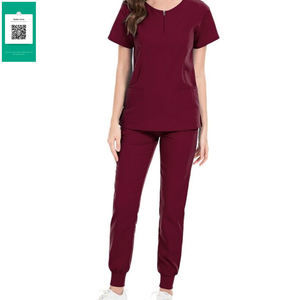 Tenues d'infirmières personnalisées avec logo, ensembles de blouses et pantalons en toile respirante 100% coton, usage hospitalier, haute qualité, couleur personnalisée - Product Image 1