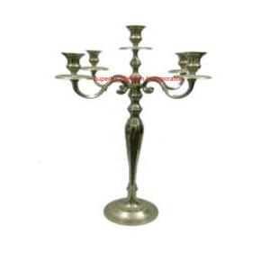 Elegant Metal Aluminium Candelabra Best Price Tabletop <b>Candle</b> Stand Home Decor and Christmas Occasion <b>Wholesale</b> <b>Candle</b> Holder - Product Image 1