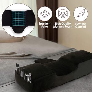 Almohada ergonómica de pestañas para extensiones de espuma viscoelástica con funda de almohada de terciopelo, almohada cómoda para el cuello, cama resistente para extensiones de pestañas - Product Image 4