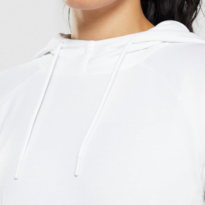 Top vente femmes 100% coton polaire pull veste haute qualité à capuche avec poche kangourou nouveau Design uni pour l'hiver - Product Image 5