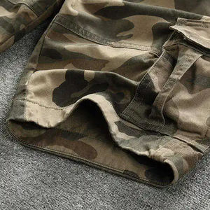 Conjunto de pantalones cortos de baño para hombre con diseño personalizado estampado pantalones cortos de camuflaje del desierto de alta calidad diseño de logotipo personalizado 100% algodón lienzo para hombre - Product Image 6