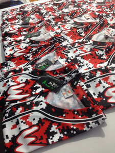 Maillot de baseball/softball pour homme 100% polyester, uniforme personnalisable, sublimation, camouflage, vêtements de sport, designs personnalisés, rapide - Product Image 6