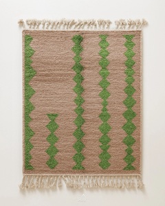 100% alfombras de lana de pila alta anudadas a mano modernas marroquíes de lujo hechas a mano para sala de estar precio de fábrica directo de la India - Product Image 2