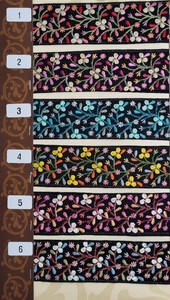 Custom Made 100% Cotton Floral Embroidered <b>Tablecloth</b> Various Ethnic Designs in <b>Black</b> Base for Different Purposes & Sizes - Product Image 4
