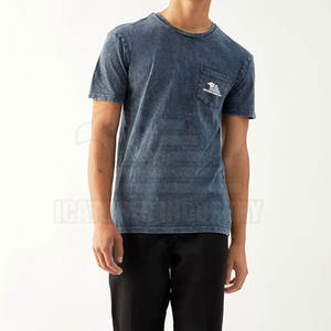 T-shirts 100% coton lavés à l'acide de bonne qualité T-shirts lavés à l'acide personnalisés en gros - Product Image 2