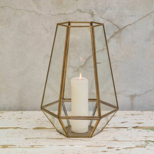 Cadre en métal et lanterne à bougie en verre Vaisselle en fer et en verre de bonne qualité Lanterne de décoration de mariage au prix le plus bas - Product Image 1