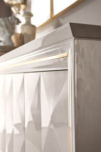 Commode classique en bois massif du Maine Tables de chevet de salon de luxe et buffet Affichage de meubles de maison et armoires de porcelaine - Product Image 3