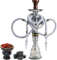 Premium Acrylic Hookah Shisha Stylish Set with Portable Design for Wholesale in Multi Color with <b>Glass</b> and Metal Narguile 2025 - Product Image 4