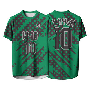 Maillots de football personnalisés pour hommes, adultes et jeunes, 100% polyester, sublimés, livraison directe d'usine, sans frais de douane - Product Image 1