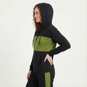 Women's Fashion Customizable <b>Henley</b> Hoodies Button Placket <b>Long</b> <b>Sleeve</b> Casual Loose Fit Own Logo Wholesale Price Pullover Hoodie - Product Image 2