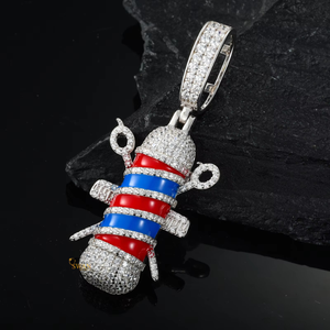 จี้หงส์925เพชรแบบกำหนดเองสีเงินโมอิสซาไนต์สำหรับตัดผมจี้ฮิปฮอปเงินสร้อยคอ mangasutra สำหรับทุกเพศมาใหม่สำหรับงานเลี้ยง - Product Image 6