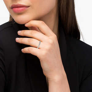 แหวนแต่งงานสไตล์โบราณประดับเพชร 0.04 กะรัต แหวนแพลเลเดียม-เพชร - Product Image 3