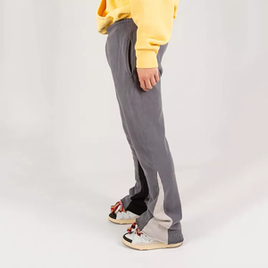 Pantalones de chándal para hombre de alta calidad hechos en Pakistán, pantalones de chándal apilados acampanados informales con cordón en la cintura, pantalones de chándal acampanados - Product Image 2