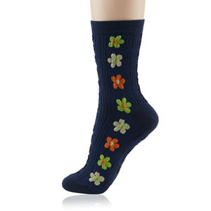 Calcetines de Algodón para Mujer Kikiya, Calcetines Casuales Transpirables de Punto, Diseño Floral Novedoso, Diseño Bonito para Uso Diario - Product Image 2