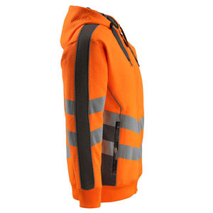 Hi Vis Safety Fleece PullOver Hoodie JumperJacket Workwear Kangaroo Pen Pocket Hoodies para Workwear Fleece Basics Cotton Blended - Product Image 6