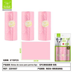 6 Rotoli di Sacchetti per Rifiuti di Cani per lo Smaltimento dei Rifiuti degli Animali Domestici - Product Image 1