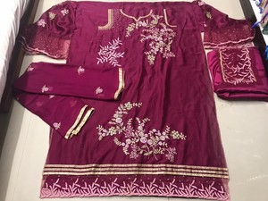 Ropa de Festival de Diseño Evergreen para mujer, satén, Georgette, bordado, trabajo, Salwar, Kameez y Dupatta, Exportación de moda - Product Image 2