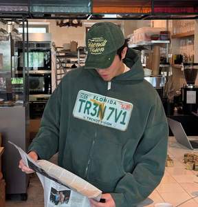 Sudadera con capucha Heavyweight Blank Streetwear Gráfico Vintage Estampado de gran tamaño Tallas grandes Peso pesado algodón - Product Image 1