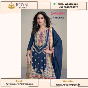 Lancement d'une nouvelle collection exclusive de costumes Eid Design Real Chinon à Surat Gujarat - Product Image 6