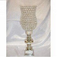 Ensemble de 2 bougeoirs en verre et métal écologiques, vases à fleurs pour la décoration de la maison, centre de table de mariage, fournitures pour fêtes