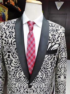 Pantalones de esmoquin de Jacquard para adultos, trajes de boda clásicos ajustados para hombre, tela transpirable 100% con cremallera, número de modelo de un solo pecho - Product Image 3