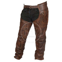 Meilleures ventes : Chaps western complets pour hommes, sur mesure, en cuir véritable professionnel, taille haute, fermeture à boutons, séchage rapide, confortables, pour l'équitation