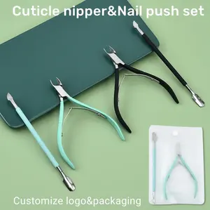 Fabricantes Pinzas para cutículas en forma de tijera con mango de goma Pinzas de esquina de uñas eléctricas manuales Juego de instrumentos de belleza - Product Image 5