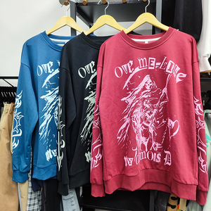 เสื้อสเวตเตอร์แบบสวมหัวสำหรับผู้ชายผ้าฟลีซโอเวอร์ไซส์ผ้าคอตตอน100% ดีไซน์ประดับพลอยเทียมสำหรับฤดูหนาวงานตามสั่ง - Product Image 6