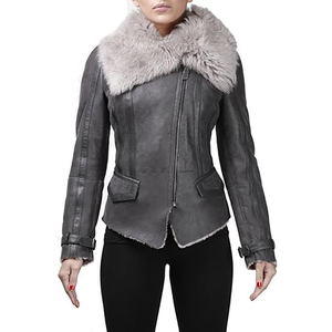 Chaqueta de Piel de Cordero Genuina para Mujer, Precio de Fábrica en Línea, Impermeable, Tecnología POWER DRY, Colores/Tallas/Logotipo Personalizables, Invierno - Product Image 1