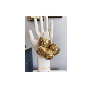 Anneau de serviette en laiton Antique, accessoires de décoration de table et dernière conception ronde, anneau de serviette en laiton martelé à vendre - Product Image 1