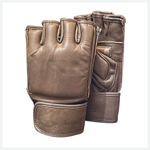 Guantes de Boxeo de Piel de Alta Calidad para Entrenamiento de MMA, Color Personalizado, Logotipo Personalizado, Cierre de Gancho y Bucle, Antideslizantes, Ligeros, Transpirables, Medios - Product Image 1